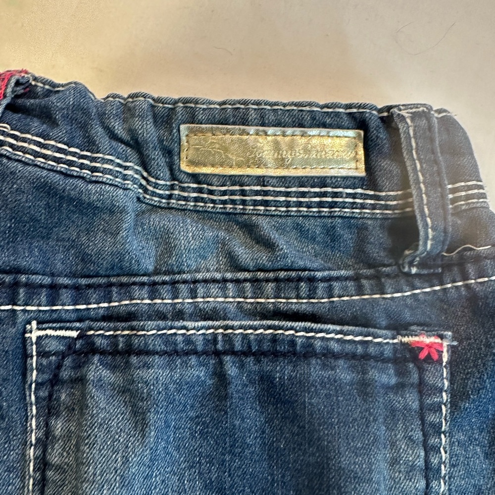 Tommy Bahama Girls Distressed Blue Denim Shorts Size 7 - Picture 4 of 5